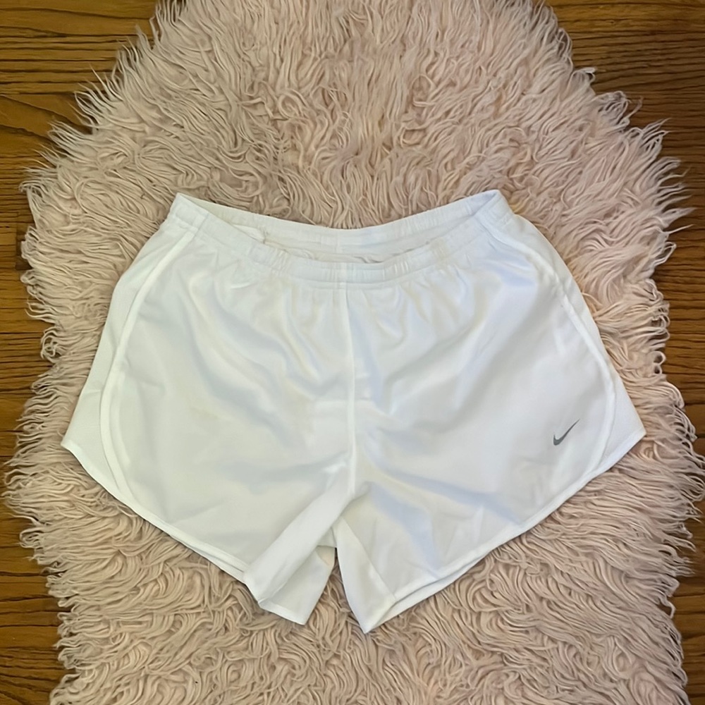Nike white athletic shorts